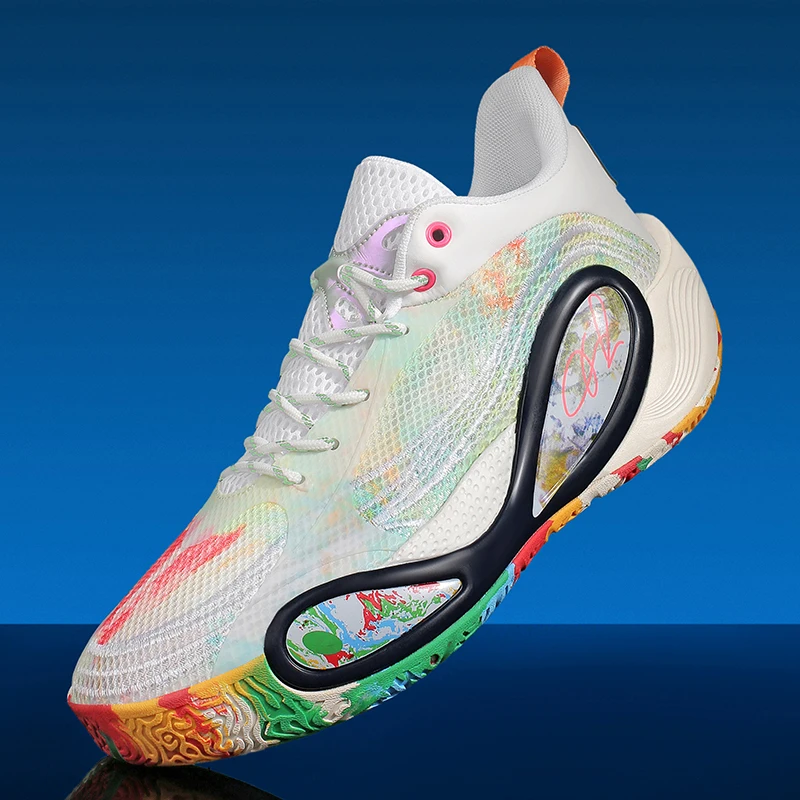 

Новинка 2024 года, мужские баскетбольные кроссовки, дышащие баскетбольные тренировочные кроссовки, амортизирующие уличные кроссовки, женские баскетбольные кроссовки