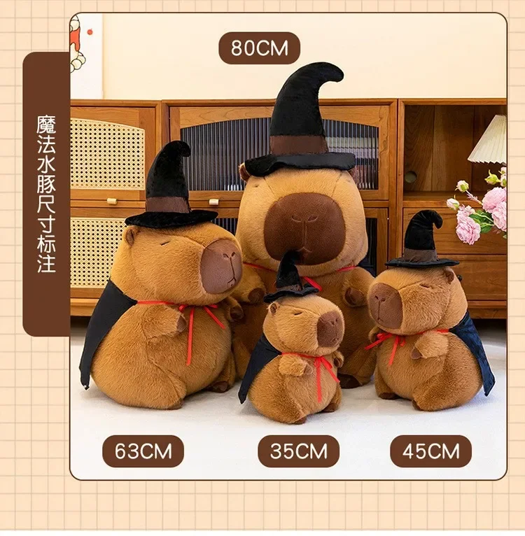 45Cm Nieuwe Magische Mantel Dolfijn Pop Knuffel Grote Creatieve Capibala Pop Meisje Kussen Nieuwjaar Gift Kinderen gift