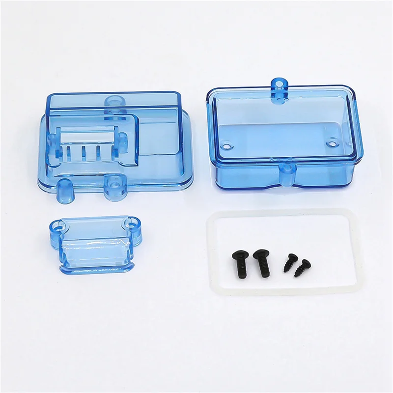Boîte de réception de récepteur étanche en plastique bleu AS96-6X, pièces de mise à niveau pour voiture Huanqi 727/Slash RC