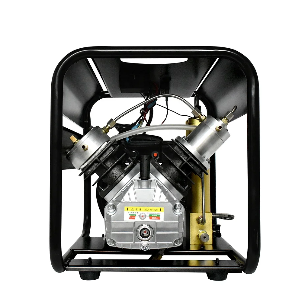 Compresor de Aire PCP TUXING con Apagado Automático, 300 bar, 4500 psi, Alimentación CA, para Buceo, Deportes Acuáticos, Refrigeración por Ventilador, Enchufe Doméstico