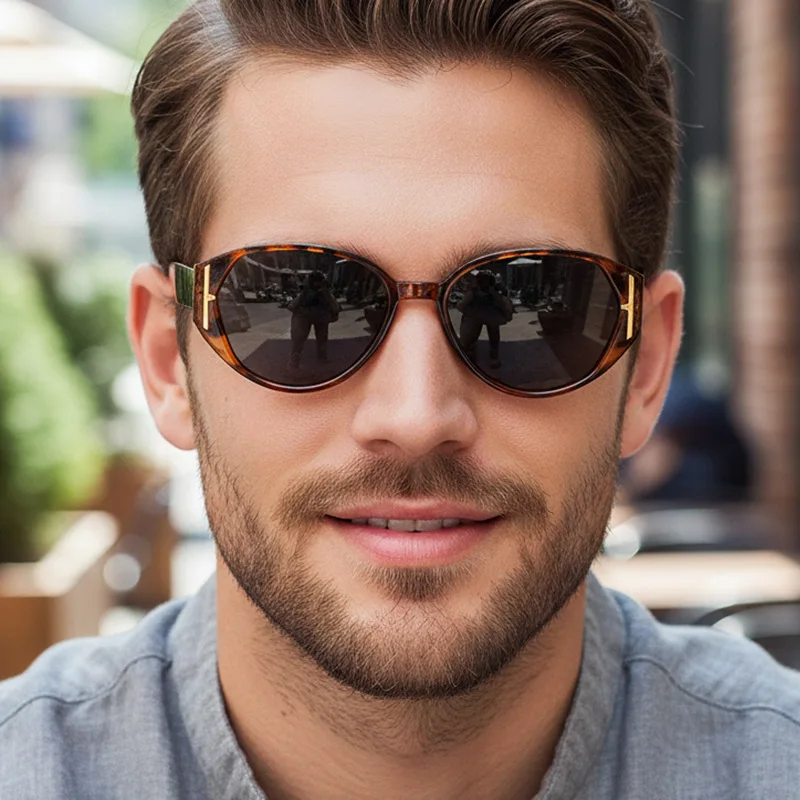 نظارات شمسية بيضاوية على شكل عين القطة بتصميم كلاسيكي كلاسيكي متعدد الاستخدامات للجنسين، نظارات شمسية عصرية للعطلات والسفر والقيادة للحماية من الأشعة فوق البنفسجية