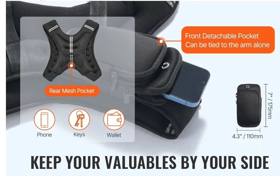 سترة مرجحة 20 رطل للرجال والنساء معدات التمرين لتدريب القوة