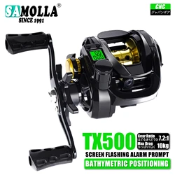 New Led Screen Electronic Fishing Reel Baitcasting High Speed 7.2:1 10kg Waterproof Saltwater Cast Drum Wheel Moulinet Casting