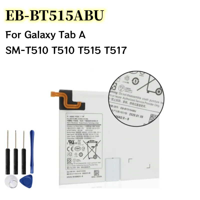 EB-BT515ABU 6000mAh Tablet Battery For  Galaxy Tab A 10.1 2019 SM-T510 T510 T515 T517 Batteria Spare Part Replacement