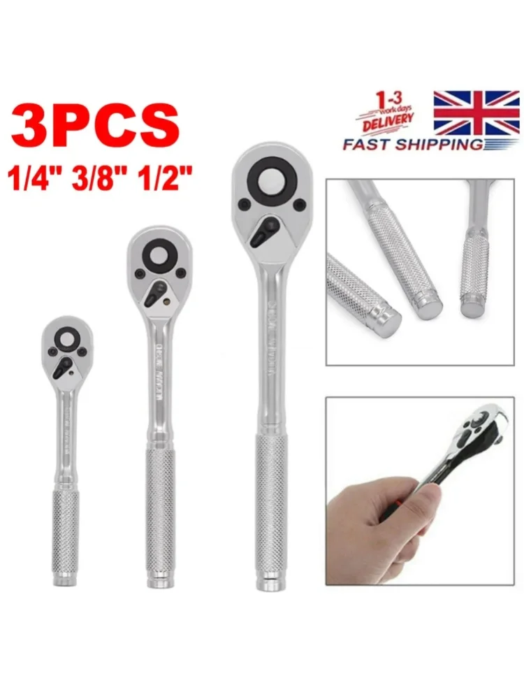 AliExpress NONE 24 Teeth Two-way Mini Ratchet Wrench 1/4 3/8 1/2" Quick Socket Spanner Short Handle Ratchet Driver Car Bicycle Mechanical Repair Hand Tools