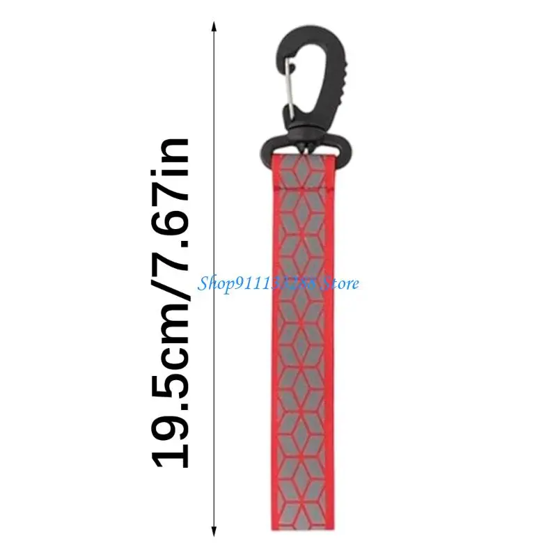 Sangle sécurité réfléchissante légère, pendentif avec boucles à dégagement rapide pour sacs à accessoires sport 4