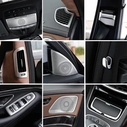 For Mercedes Benz S Class W222 S320 S350 Interior Center Console Water Cup Panel Gear Frame Trim Cover Car Decoration Styling