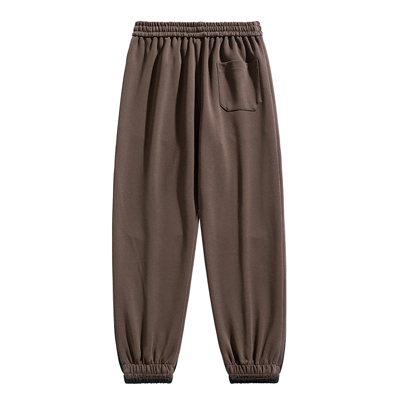 ذكر جديد فضفاض موضة Sweatpants جودة عالية كبيرة الحجم عادية مرونة الخصر الرباط السراويل الرجال ربيع الخريف بنطلون مستقيم