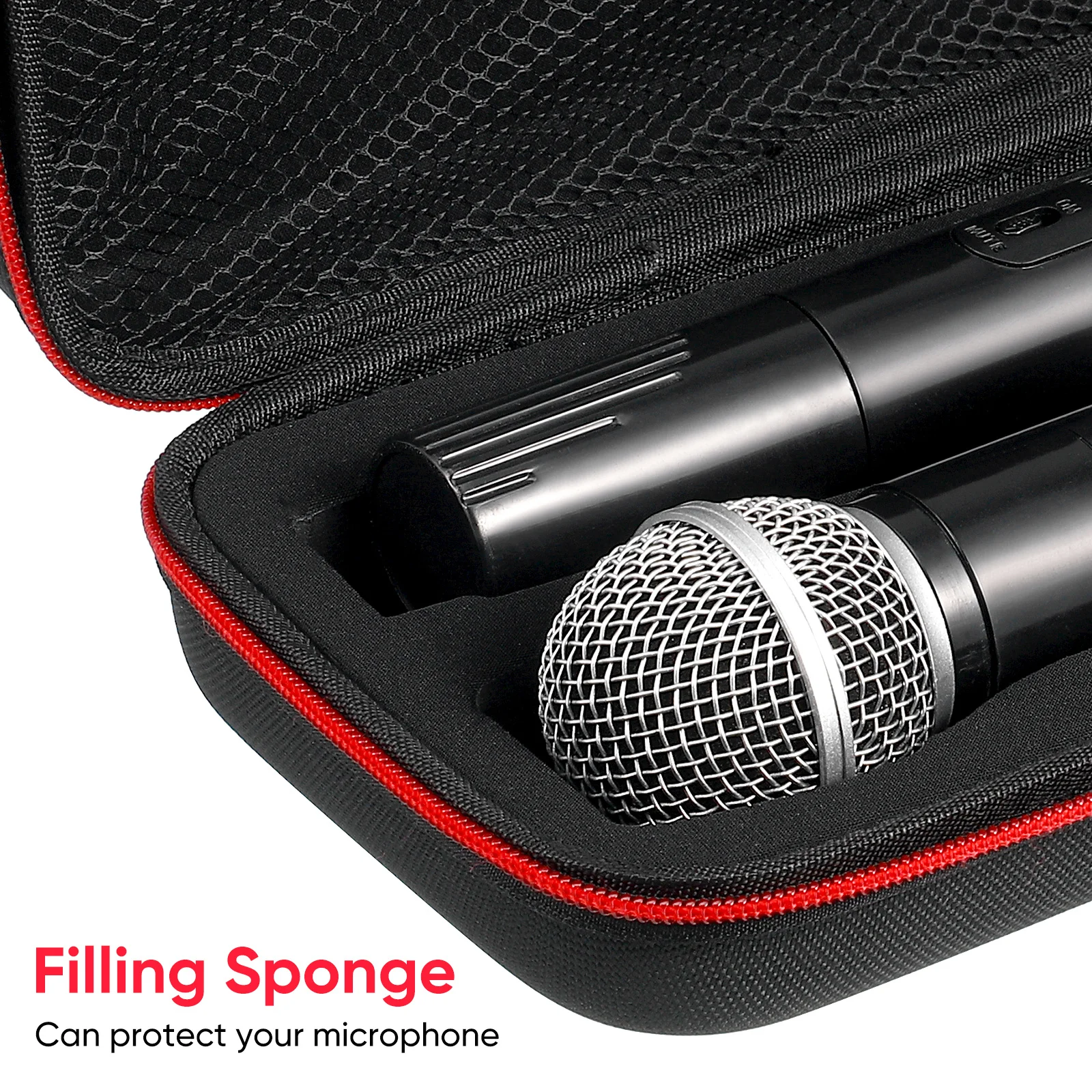 

Protective Box Wireless Microphone Storage Bag Case Compatible Eva for 2