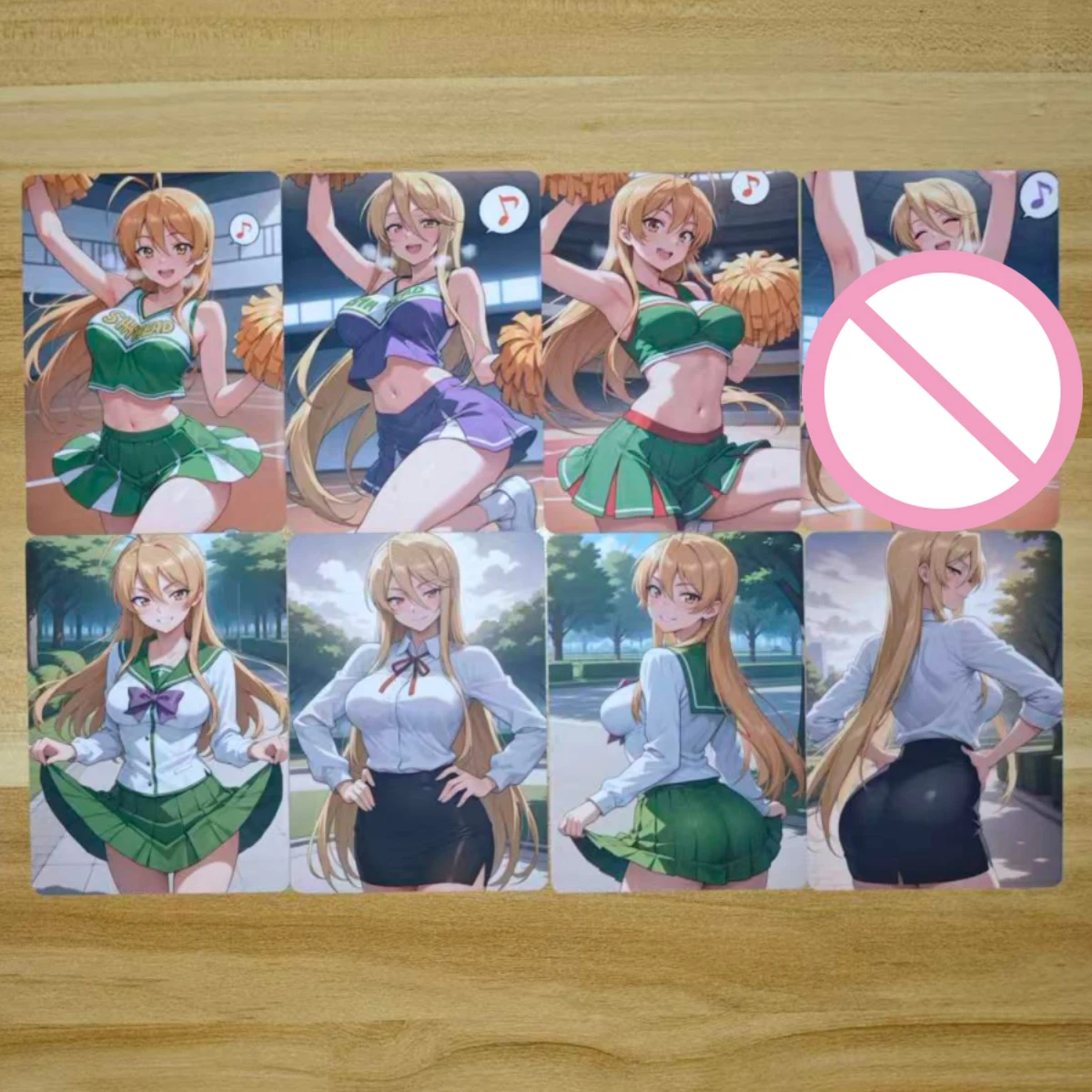 8Pcs/set NSFW Card Highschool of the Dead HOTD cheerleaders Miyamoto Rei Marikawa Shizuka Beautiful Girls Collection Card 18+