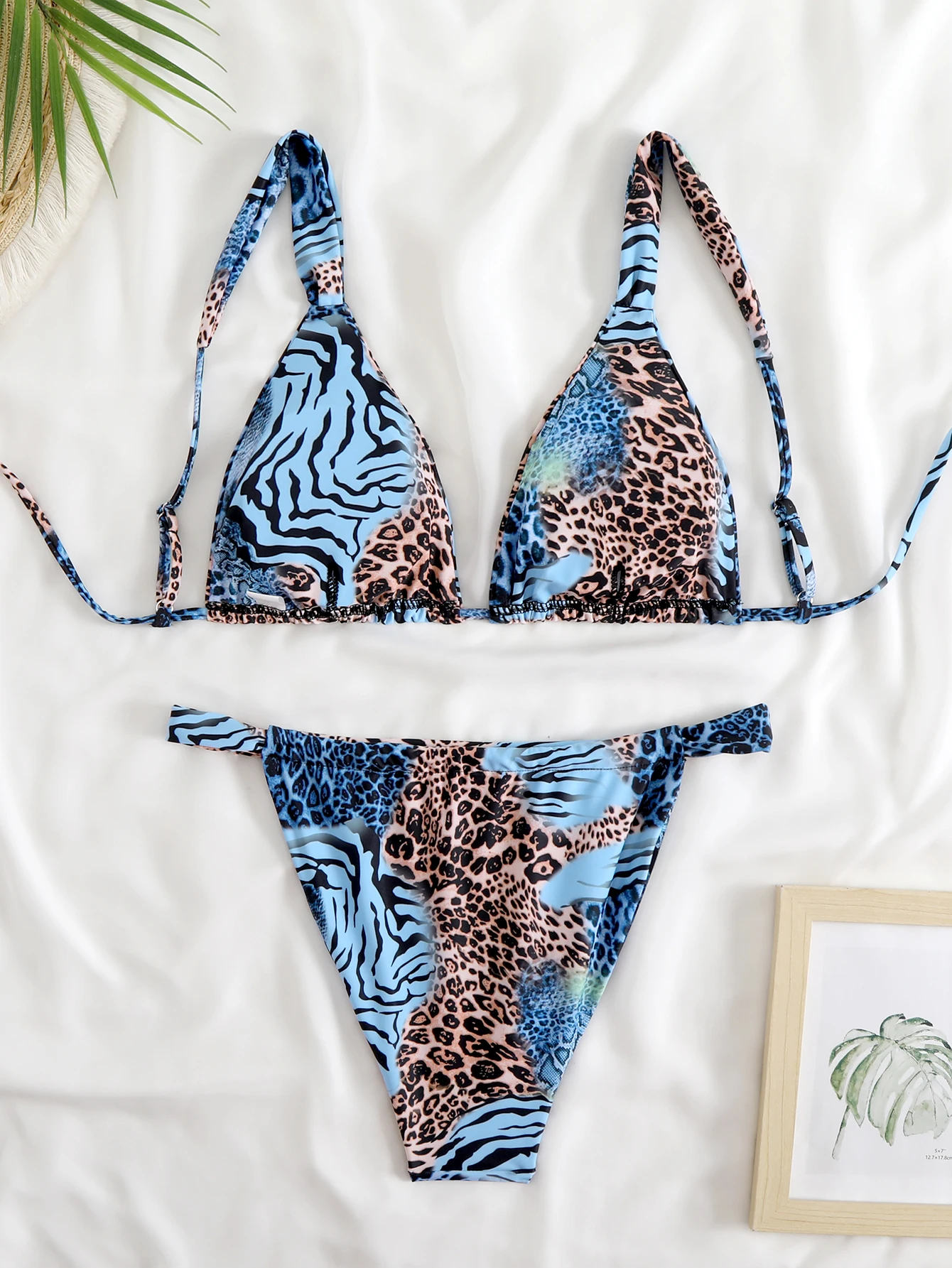 Brazylijskie stringi bikini z paskami, seksowny strój kąpielowy damski z nadrukiem, kostium kąpielowy damski do pływania, strój do kąpieli, strój kąpielowy, 2025