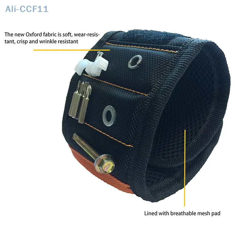 ネジや釘を保持するための磁気リストバンド、ドリルビット、リストツールホルダー、強力な磁石付きベルト、電気アクセサリー