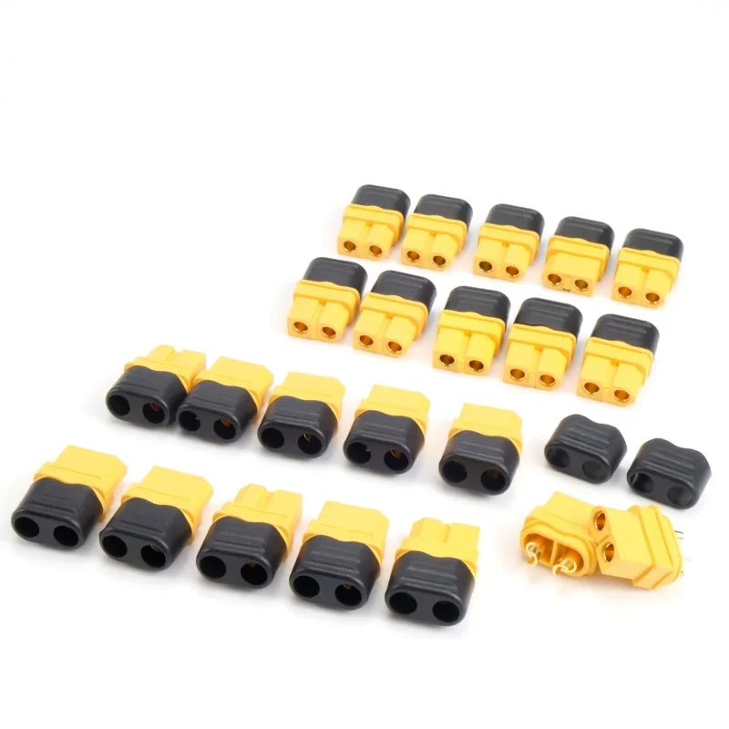 XT60H (actualización XT60) conectores tipo bala macho hembra enchufes de alimentación con funda para batería Lipo aviones RC coches 5/10 pares