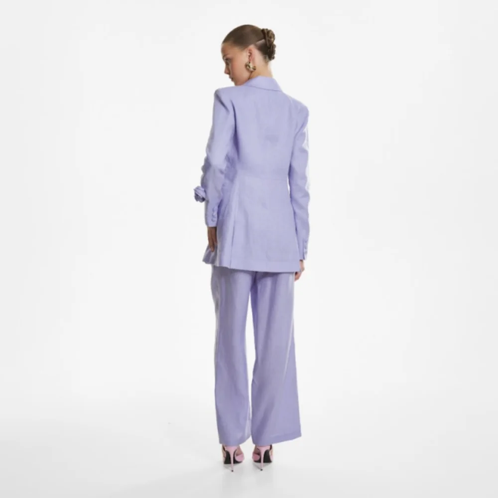 رائع ثلاثية الأبعاد الزهور أم العروس الدعاوى زر واحد سترة الحلل حجم كبير مكتب السيدات العمل مخصص 2 قطعة ارتداء