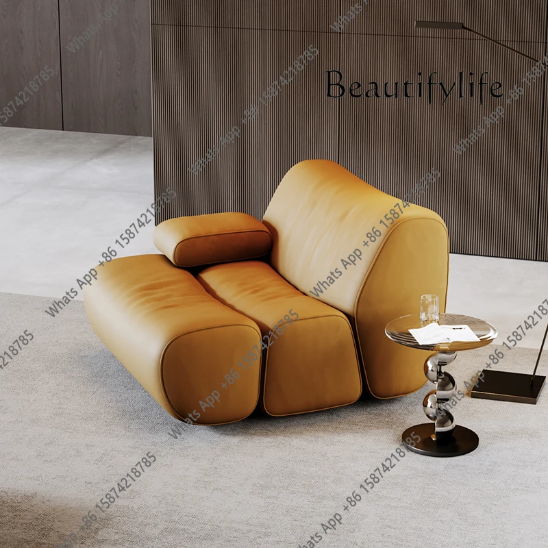 

J Leather Designer Living Room Chairs Sofa Office Relax Individual Living Room Chairs Luxury Nordic Sillon Entrance Hall Furnitu