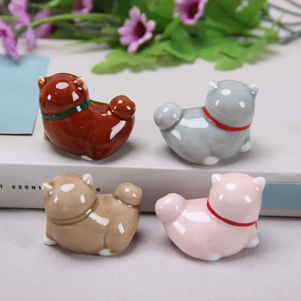 

Simple Ceramic Chopstick Rest Cartoon Cute Spoon Rack Holder Dog Shape Chopsticks Holder Decor