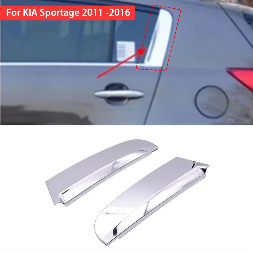 Auto-hintere dreieckige Fensterverkleidung für KIA Sportage 2011 2012 2013–2016, Türgurt, verchromte C-Säulenabdeckung, Chrom-Styling