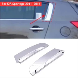 Car Rear Triangular Window Trim Cover for KIA Sportage 2011 2012 2013-2016 Door Belt Chrome C Pillar Cover Chromium Styling
