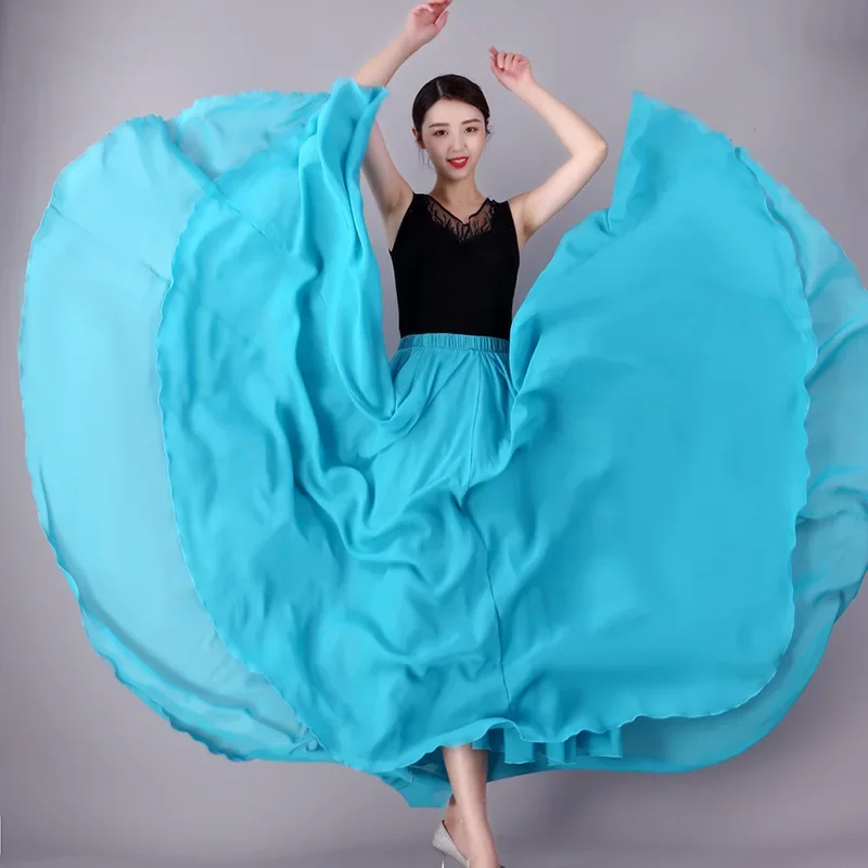 720 Degree Chiffon Skirt Ballet Dance Costume Women Gypsy Practice Wear Assorted Long Party Performance Modern Dresses