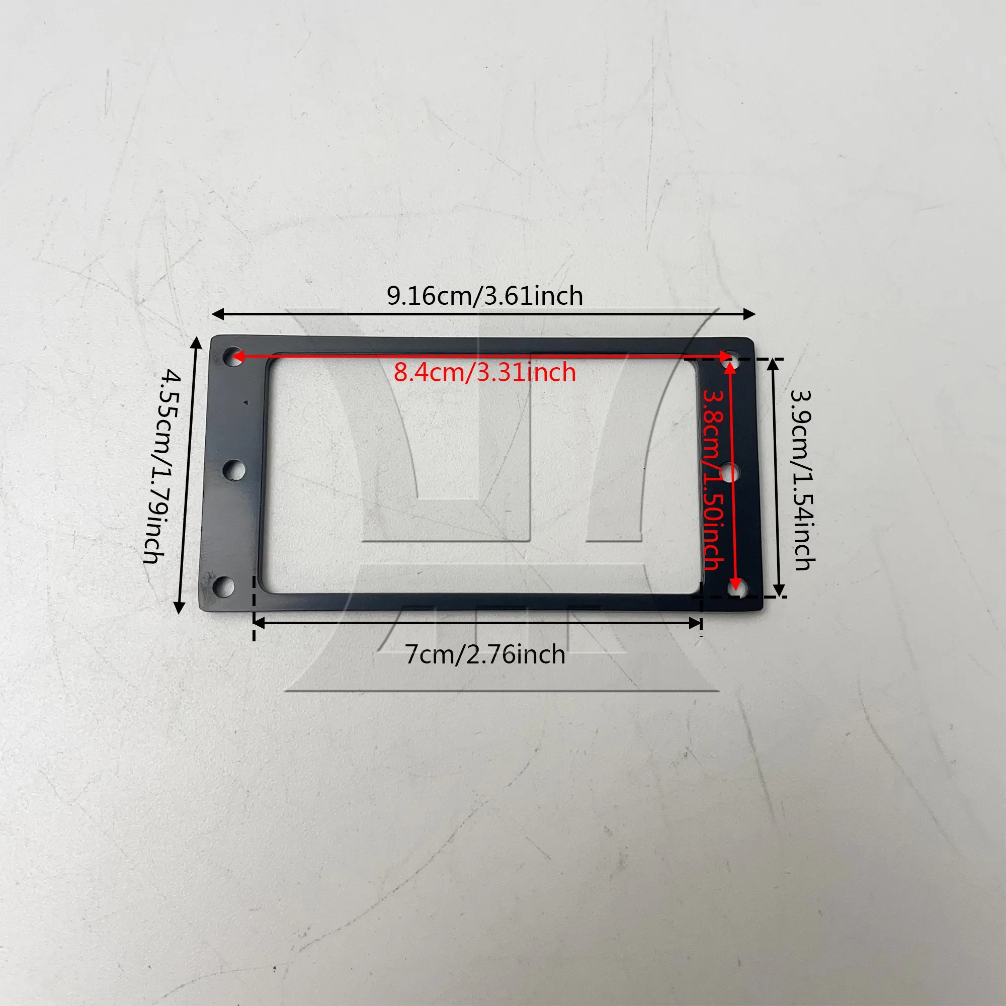 

YIBUY 2pcs Metal FLAT Humbucker Pickup Mounting Ring Black