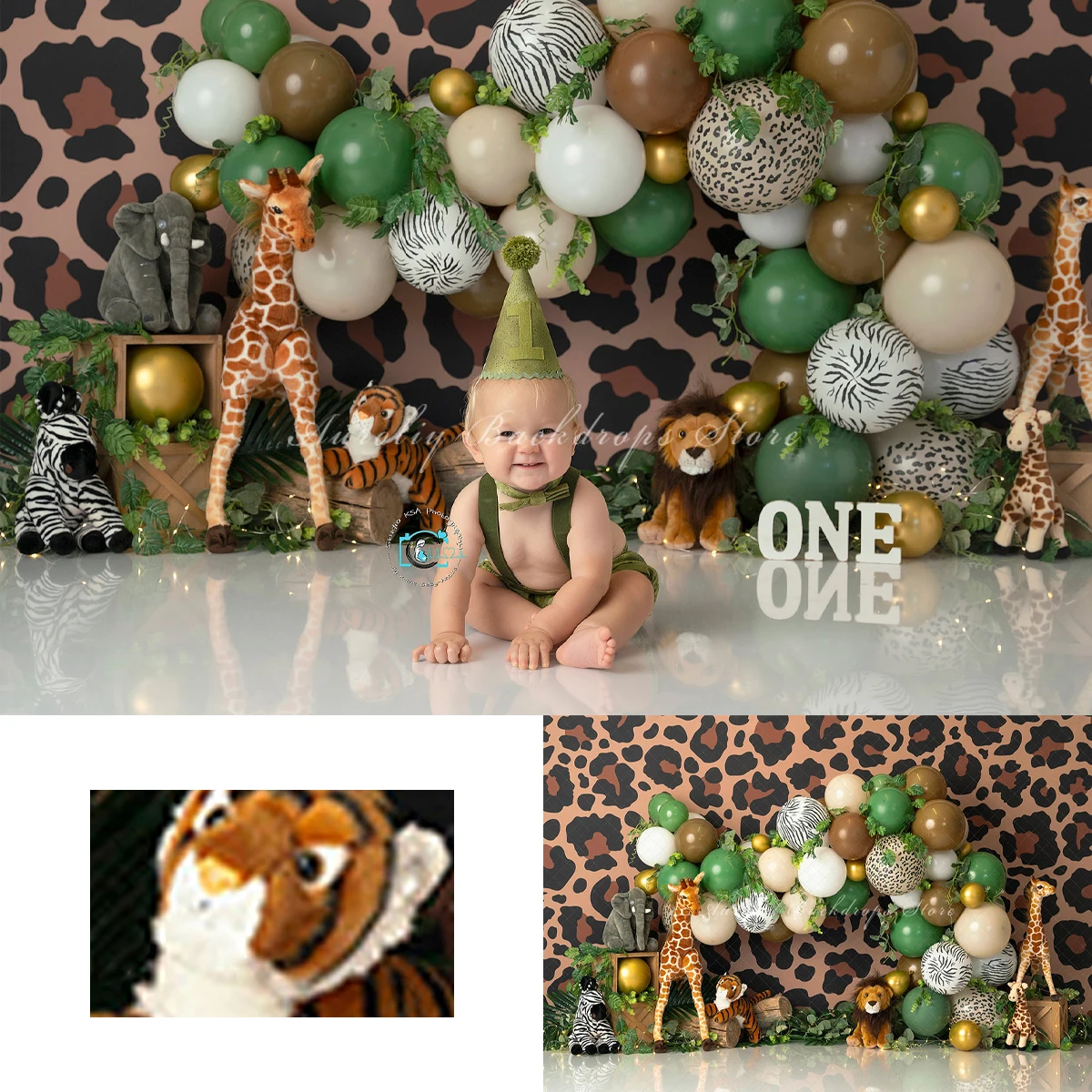 Afrikanische Savannah Wildlife Park Hintergrund Kuchen Zerschlagen Kinder Erwachsene Fotografie Requisiten Kind Baby Tier Dekore Studio Foto Hintergrund