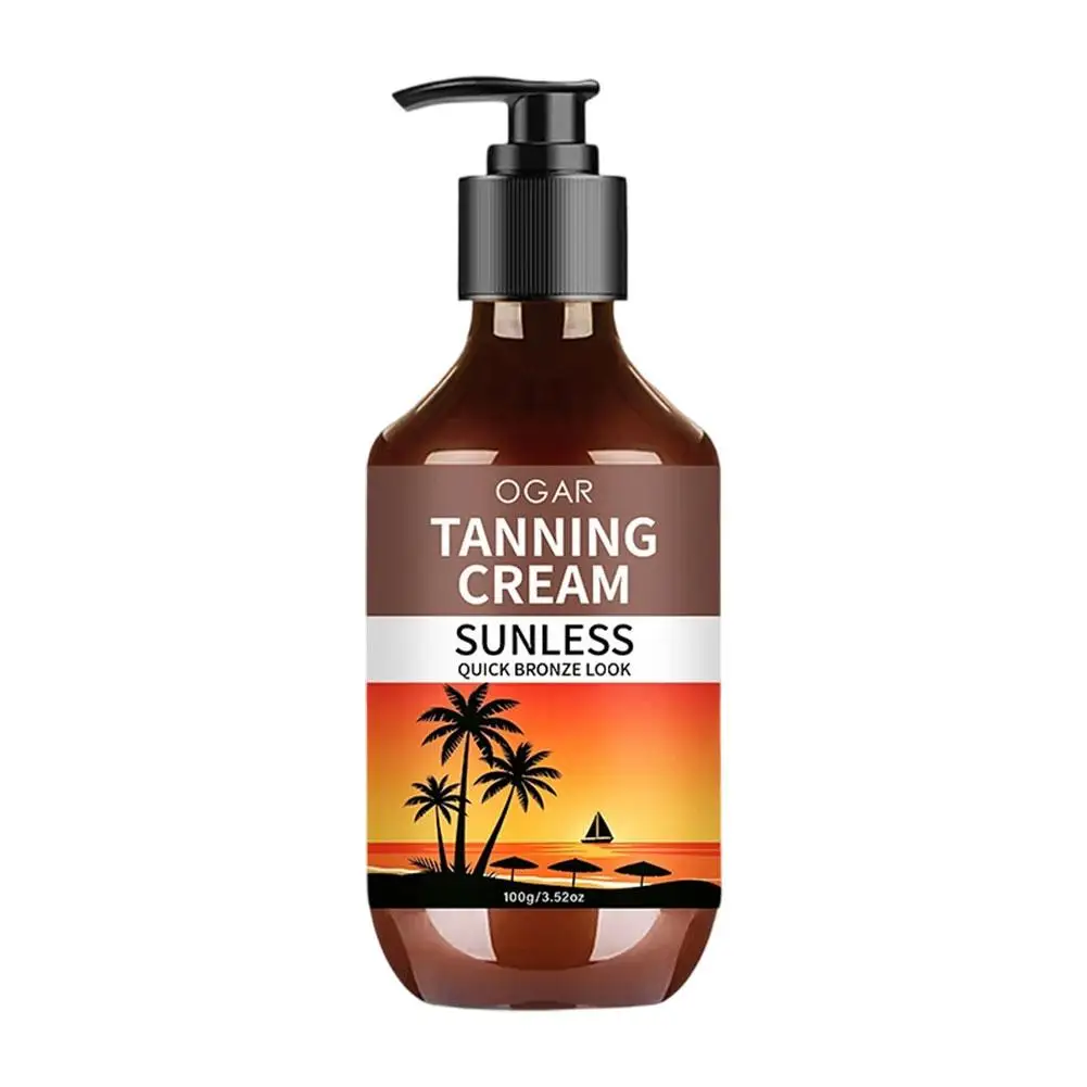 Sunless Tanning Cream Self Tanner Lotion Intense Bronze Glow Daily Body Oil Coconut Nutritious Liquid Skincare Cosmetics 100g