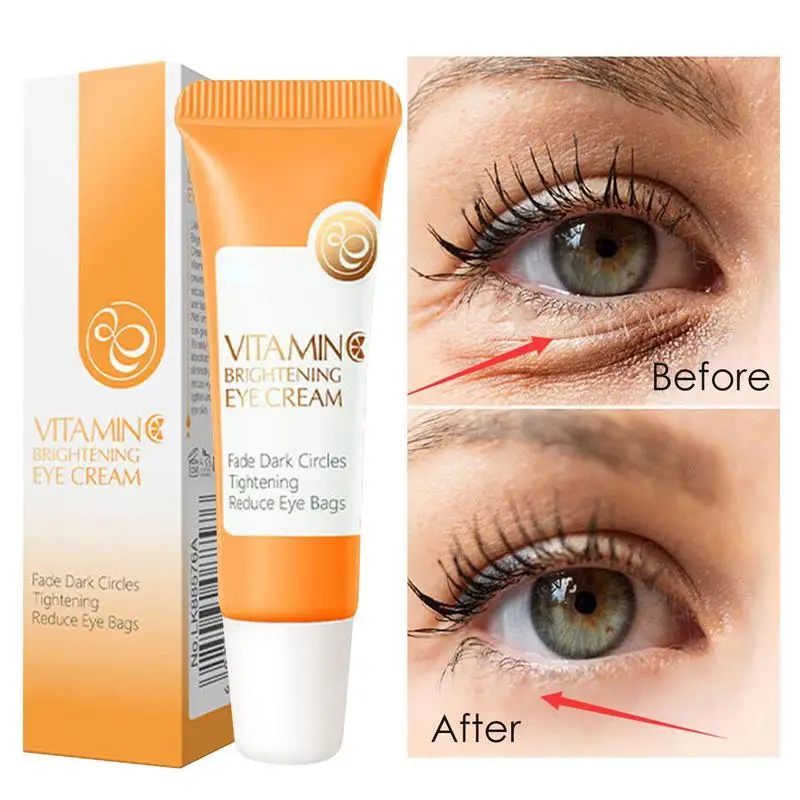 O creme do olho da vitamina C, removedor escuro do círculo, hidrata, clareando, contorno dos olhos, Anti-enrugamento, soro antienvelhecimento, cuidados com a pele