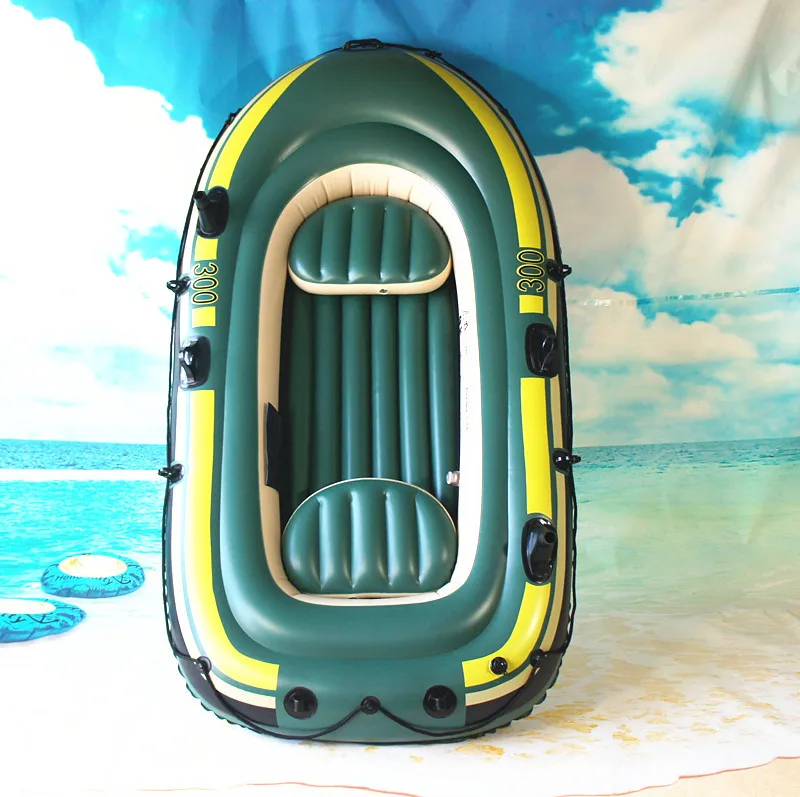 Factory Wholesale 2/3 Person Thickened PVC Inflatable Boat, Fishing Kayak & Drifting Dinghy - view 3