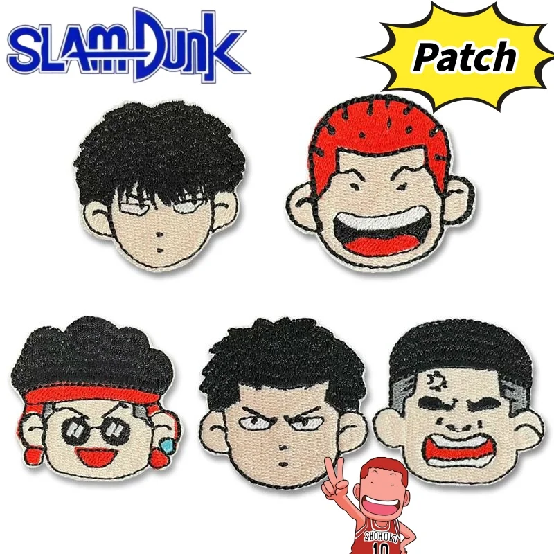 

Slam Dunk Sakuragi Hanamichi Rukawa Kaede креативная изысканная мультяшная нашивка простая и универсальная аниме периферийная тканевая нашивка