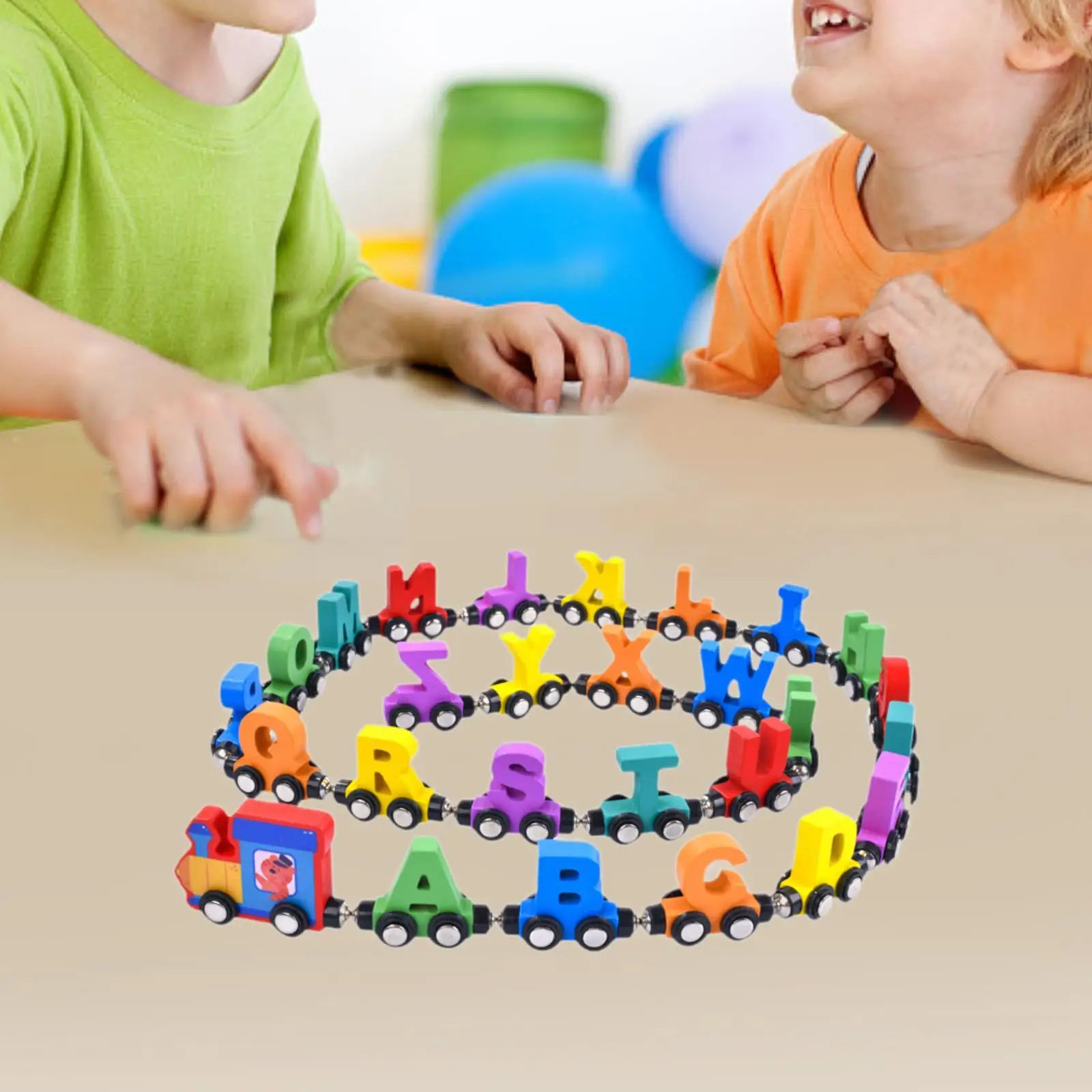 Wooden Alphabet Train Toys Letter Car Learning Toys Montessori Preschool for Toddlers Kids Age 2 3 4 5 Children Birthday Gifts