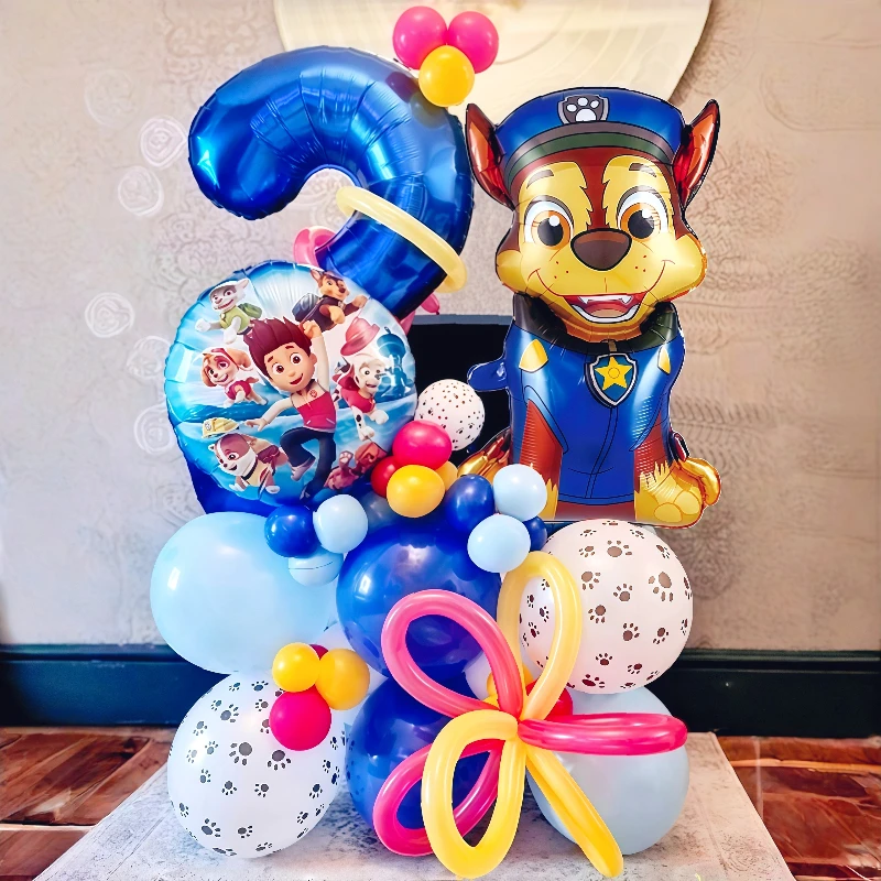 Conjunto de Balões de Alumínio para Decoração de Aniversário do Patrulheiro Canino Ryder Chase Skye Marshall, Suprimentos para Festa Infantil, Brinquedos e Presentes