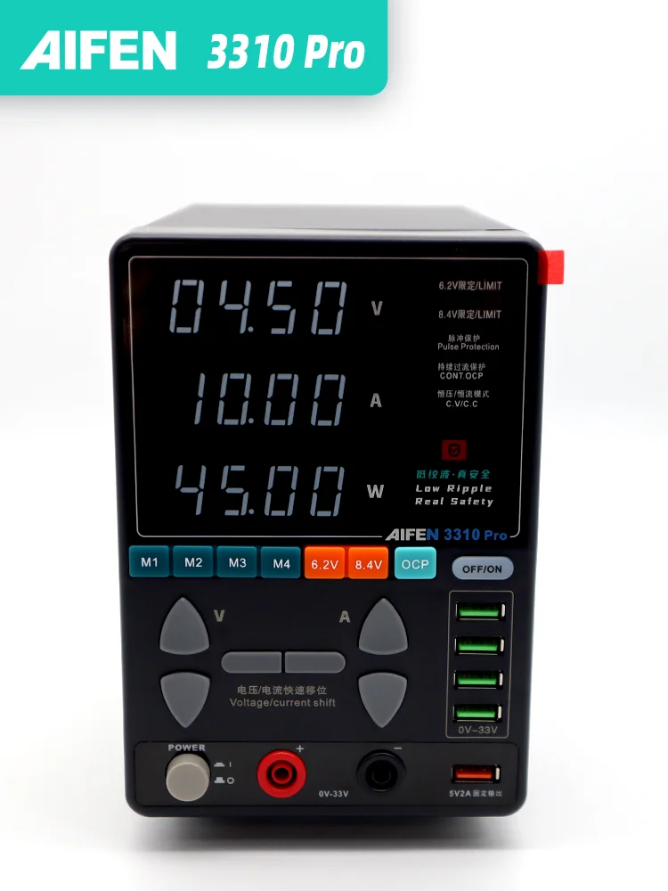 AIFEN 3310PRO Netzteil 33V/10A Hochleistung 330W Niedrige Rippelwerte Impulsschutz Hochpräzise Einstellbare Schaltnetzteil DC-Stromversorgung