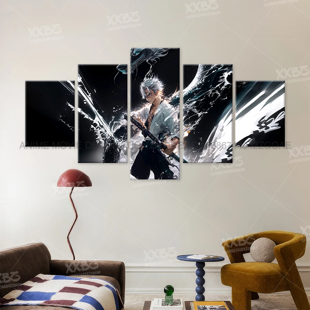 

5 шт. аниме настенная живопись на холсте картина украшение дома Demon Slayer Shinazugawa Sanemi постер персонажа комната безрамная фреска