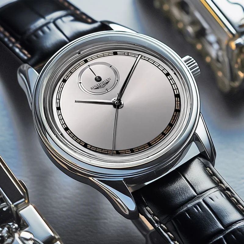 2025 nueva moda hombres negocios cuero negro relojes de cuarzo impermeables reloj de pulsera analógico regalo de cumpleaños