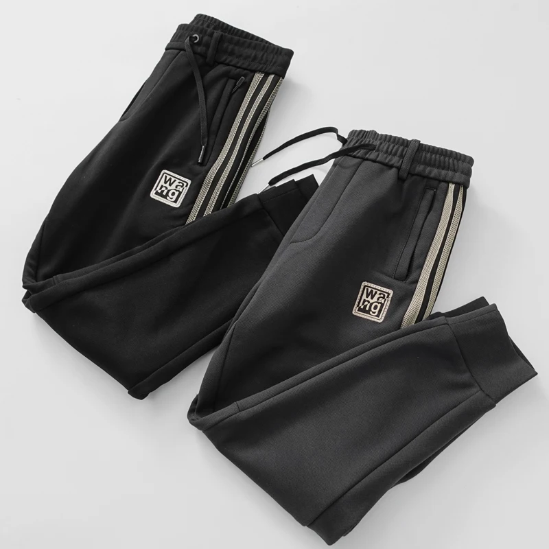 

Thiened High Densi Fce Спецодежда Спортивные повседневные мужские спортивные штаны без свадьбы Прямые штаны на подкладке из смеси хлопка