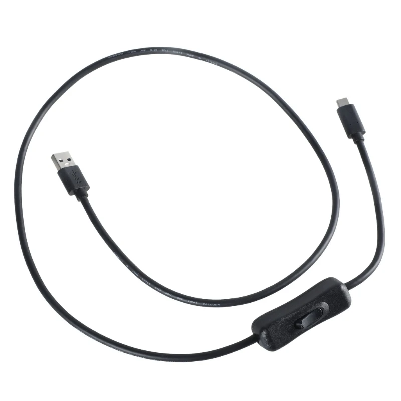 alimentação usb macho para tipo c macho, carregamento 60w, suporte dados com interruptores, dropship