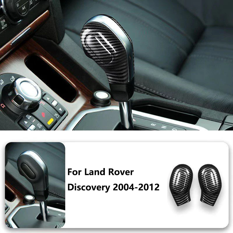 

Black Carbon Fiber ABS Car Accessories Auto Gear Shift Knob Cover Interior Trim For Land Rover Discovery 2004-2012