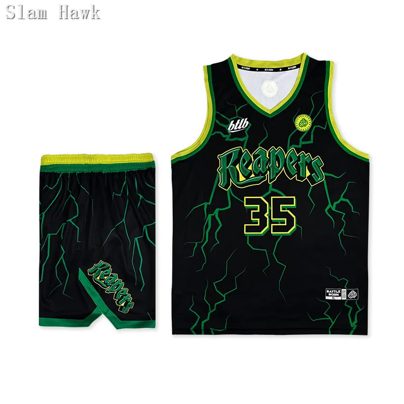 Tanks Crawcover 11# 6#DREW League 35# REAPERS Europe Design Shirts   Street Ball  Basketball Jerseys SET  Hiphop Shorts