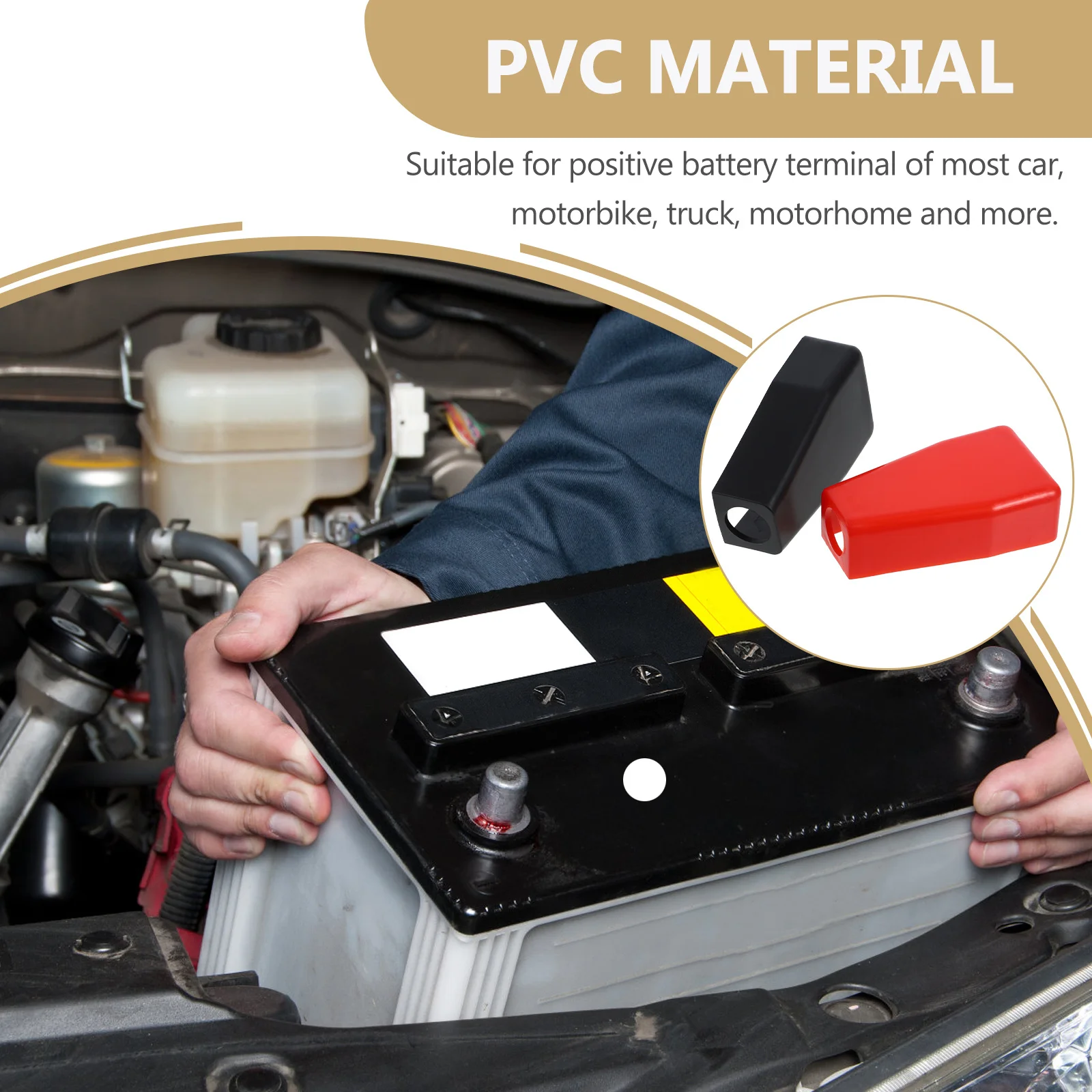 2Pcs Terminal Protector Insulating Plastic Cover for Car Truck Marine Boat Auto Electrical Equipment Top Post Caps