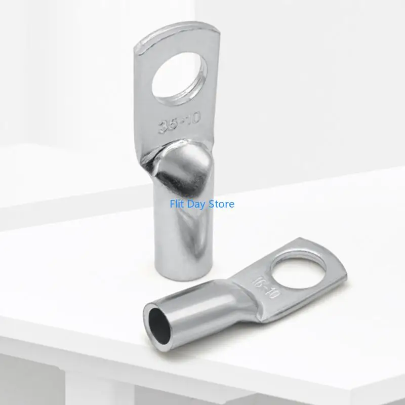 F92C 10Lots Cold Pressed Coppers Lugs With Smooth Border For Safe Wire Installation
