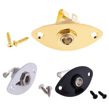 Tooyful Tooyful 타원형 출력 잭 소켓 교체 부품(일렉트릭 기타 베이스 Accs용 나사 포함)