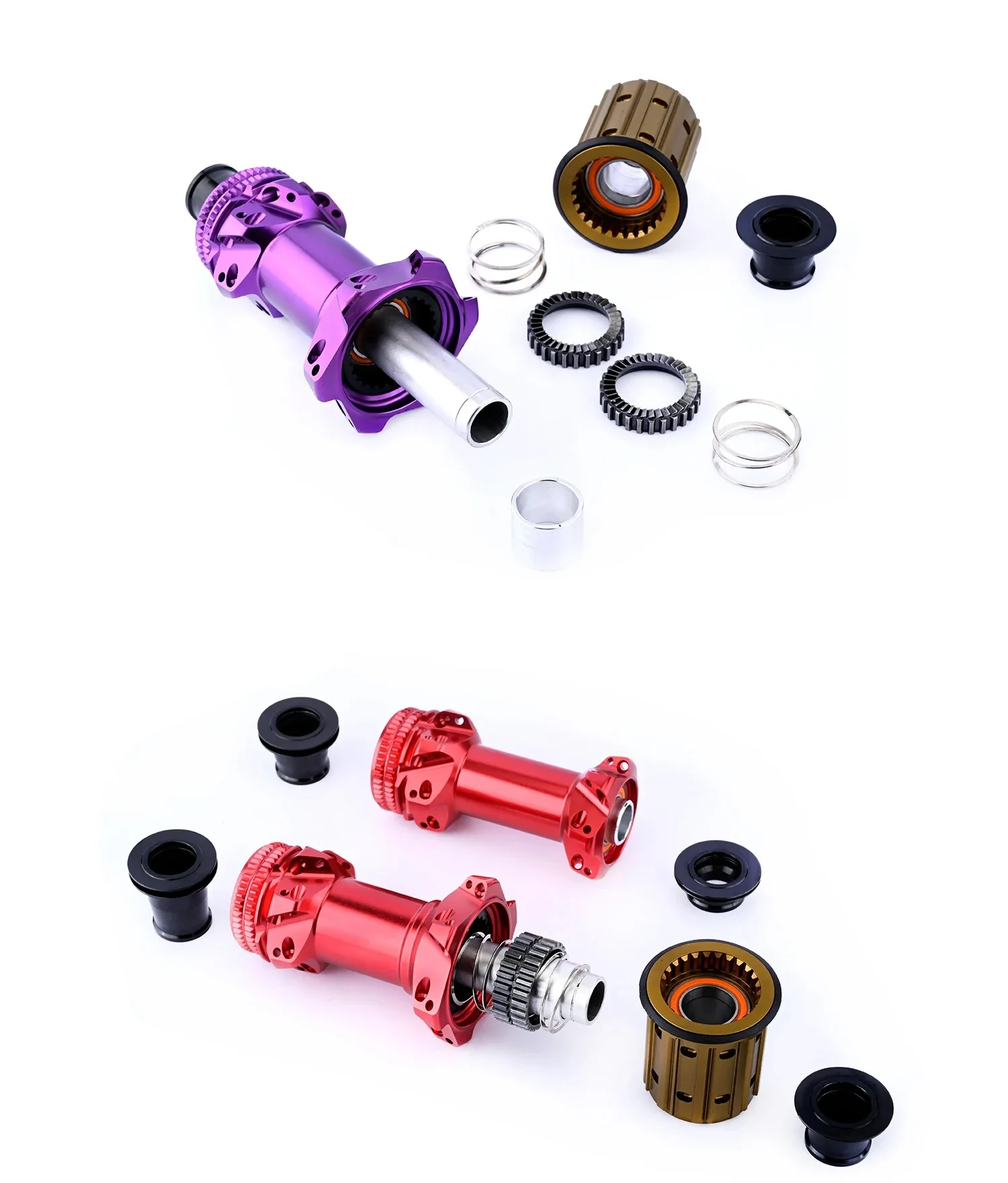 24H Center Lock Road Bike Hubs with 36T Ratchet Straight Pull Lightweight 290g Front Rear Hub Set for Bicycle Wheelset