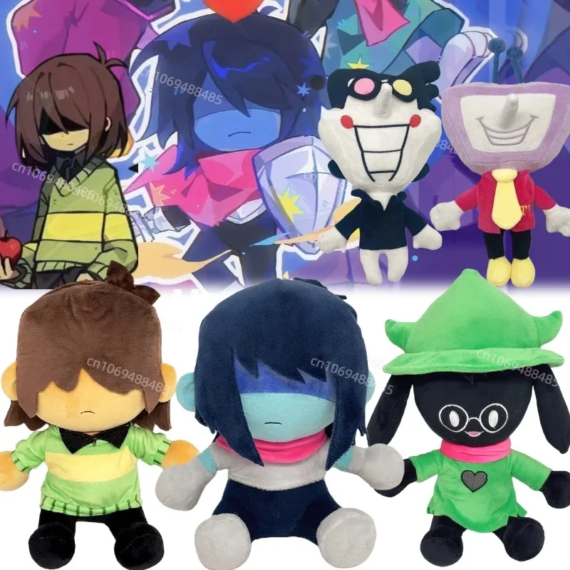 

New Deltarunes Kris Plush Triangle Rune Tenna Spamton Purple TV Black Character Plush Toy Doll Tenna Lanino Elnina Stuffed Doll
