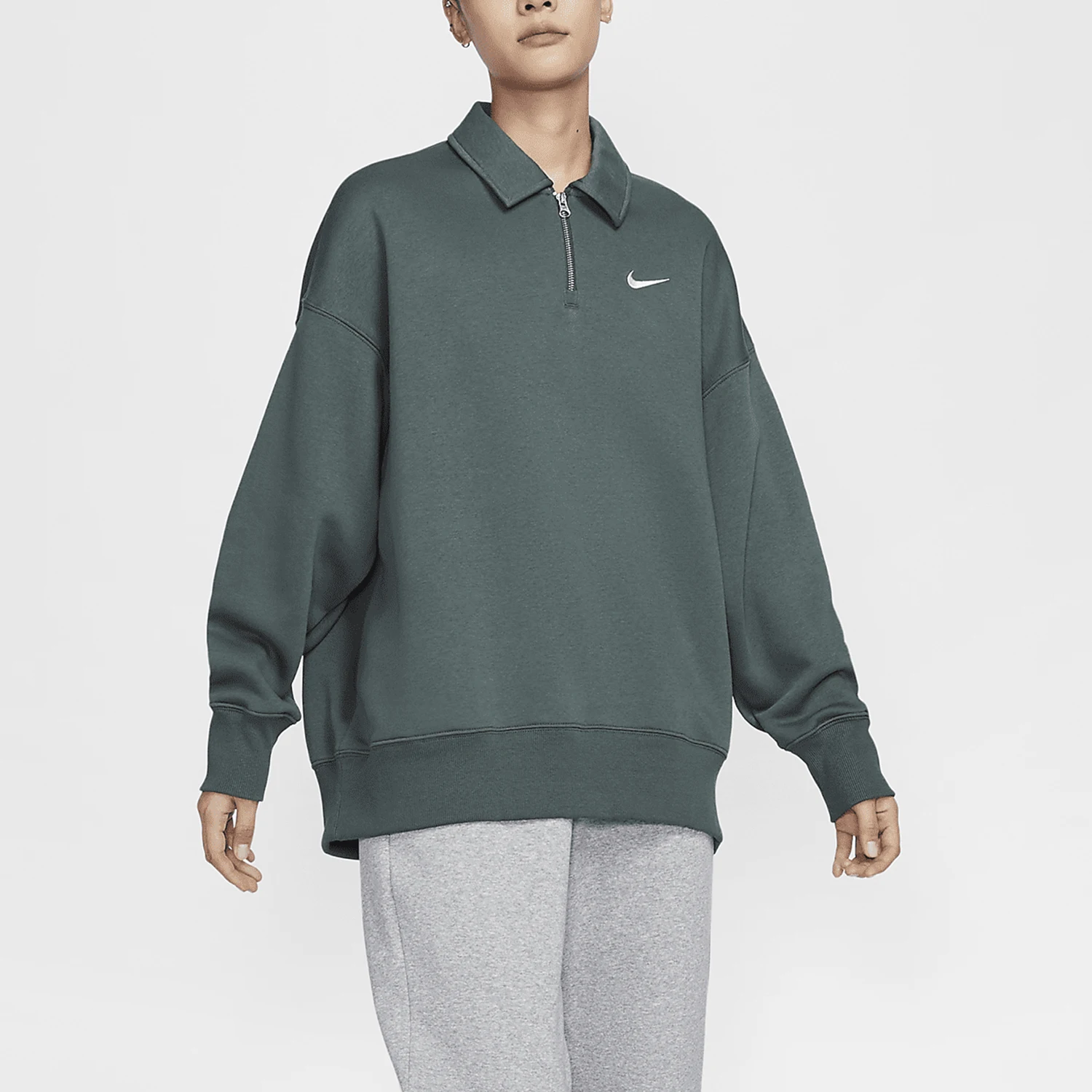 

Nike Official Product Oversize Women's Fleece Hooded Sweatshirt FZ3208-338