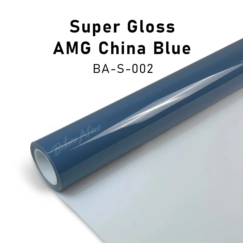 Gloss Wrap Vinyl Color Change PET China Blue Auto Car Wraps Bubble Decoration Films