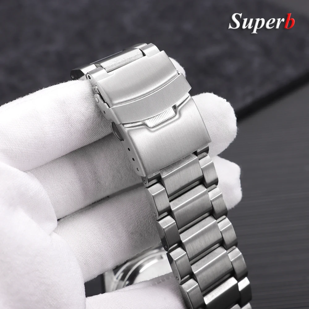 Solid Stainless Steel Watch Band for Seiko Black Metal Strap Luxury Bracelet For Samsung Galaxy Watch 18mm 20mm 22mm 24mm