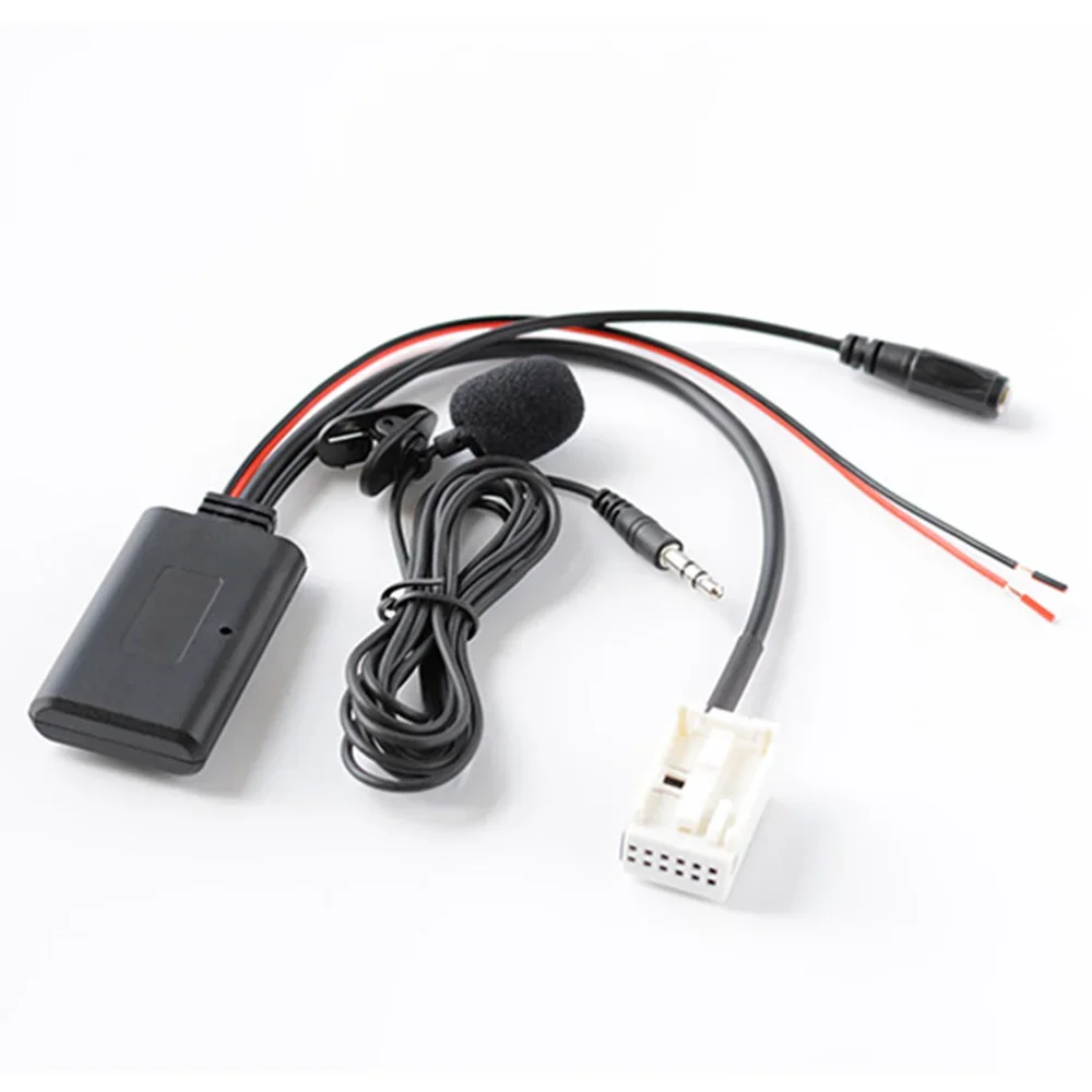 Wireless HIFI Car Audio bluetooth Cable Adapter Microphone MIC AUX Music Player For Peugeot 307 408 For Sega