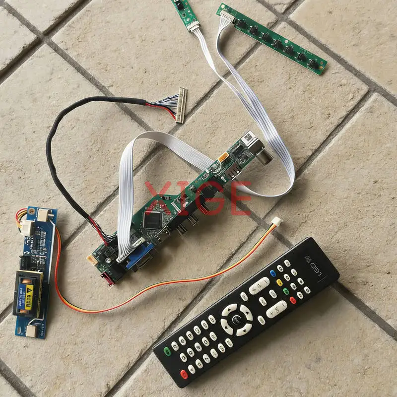 

For LTM185AT01 LTM185AT02 M185B1 MT185GW01 Screen Drive Controller Board Kit 2CCFL USB+AV+VGA+HDMI 1366x768 1366*768 30 Pin LVDS