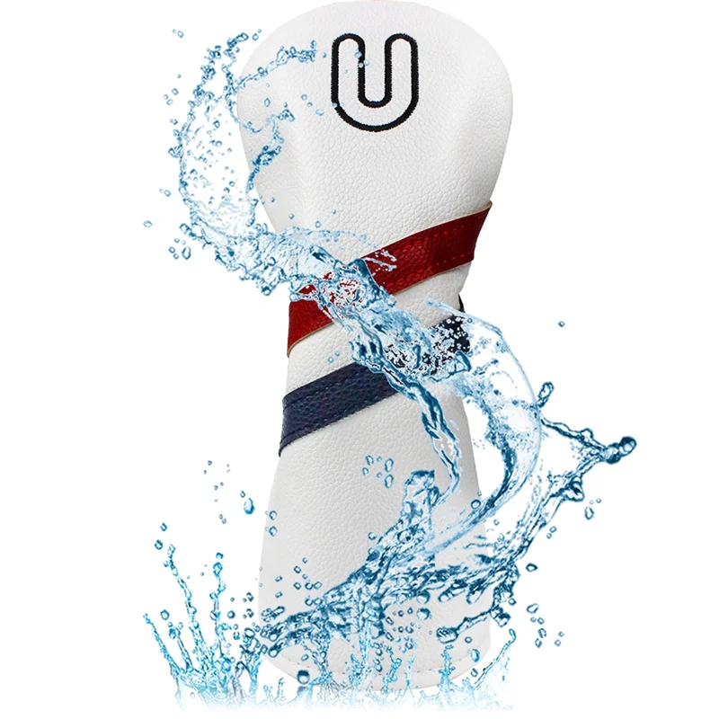 غطاء نادي الجولف SS-4PCS، غطاء نادي الجولف المطبوع بالأرقام، غطاء حماية نادي مقاوم للماء من البولي يوريثان 1+3+5+U رقم