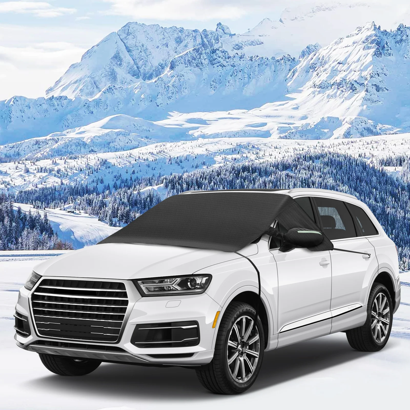 

Car Front Windshield Covers Thick Oxford Cloth All Weather Protection Snow Car Accessories Universal Fit